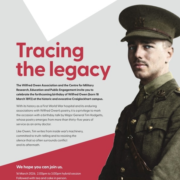 Craiglockhart event to mark Wilfred Owen’s birthday
